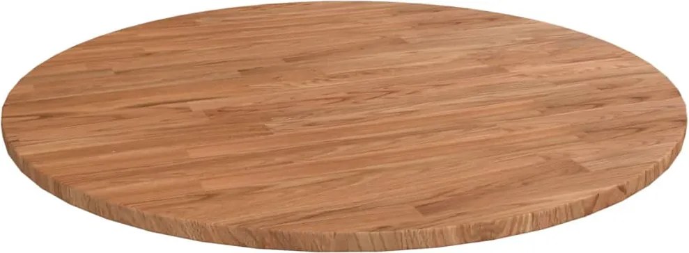 vidaXL világosbarna kezelt tömör tölgyfa kerek asztallap Ø80x1,5 cm