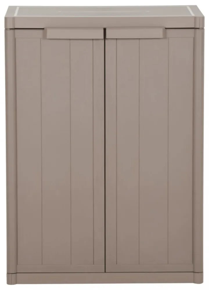 barna PP fahatású kerti tárolószekrény 65 x 45 x 88 cm