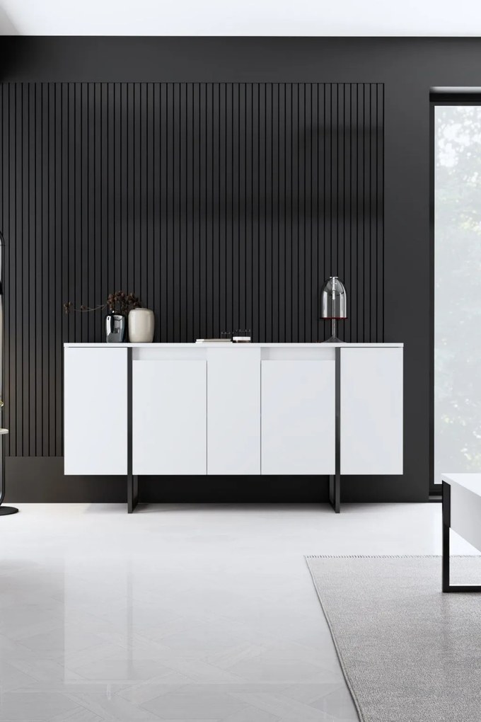 Luxe - fehér/fekete komód
