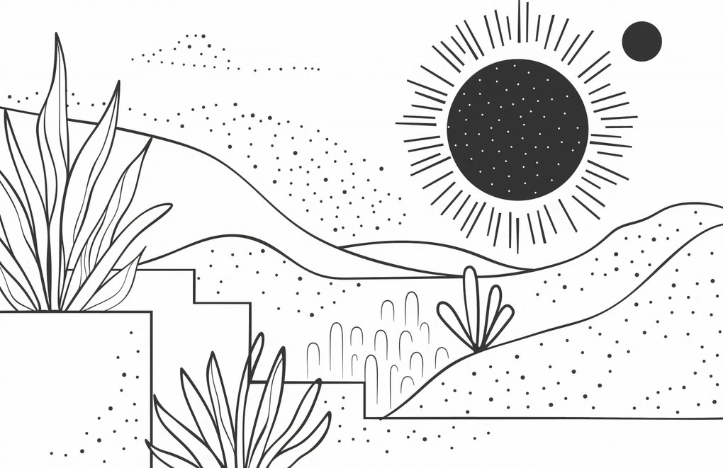 Poszter 91,5x60cm Lineáris Tájkép