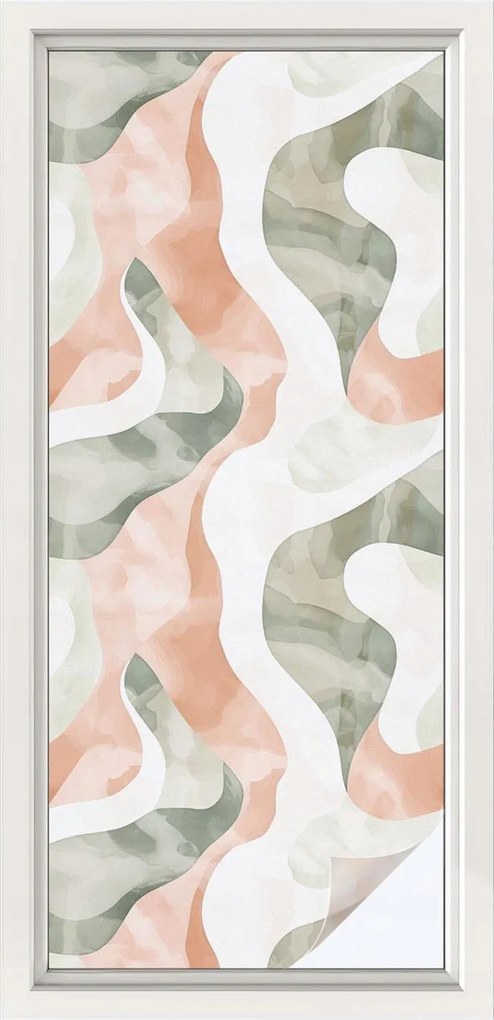 Szélvédőfólia Ablakvédő Színes hullámok 50x116 cm