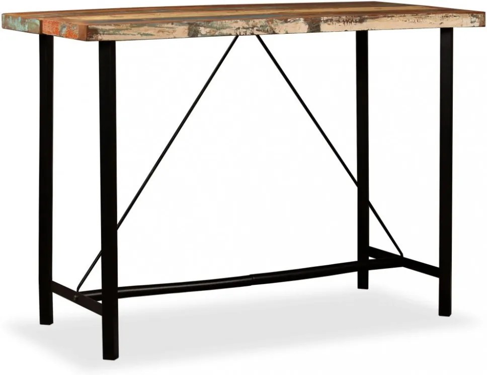 7 részes tömör újrahasznosított fa/valódi bőr bárszett