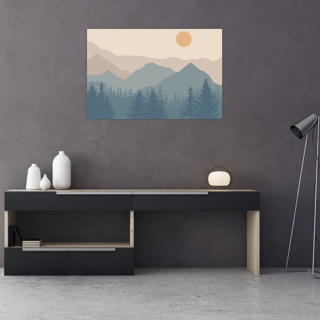 Kép - Türkiz hegység N⁰1 (90x60 cm)