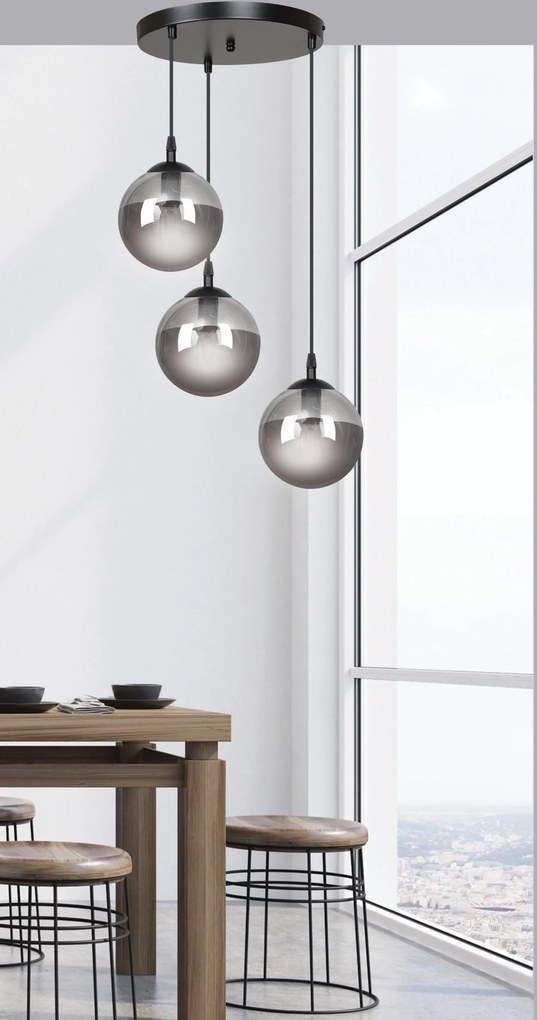 Emibig modern függeszték cosmo fekete grafit emi712/3prem