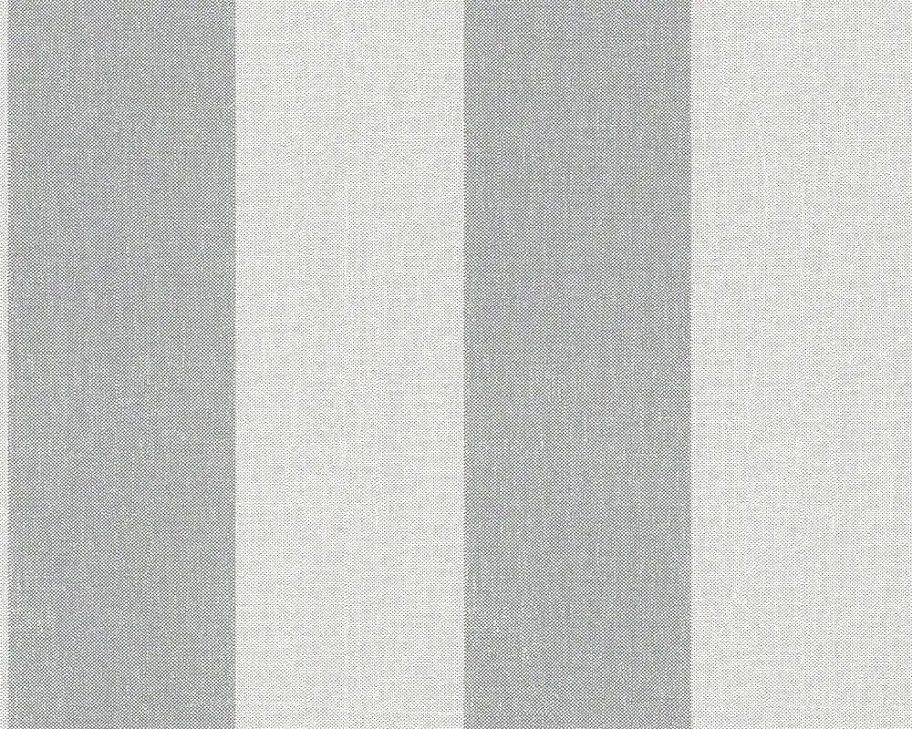 Fali tapéta széles szürke-bézs vinil csíkokkal