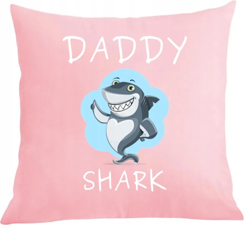 Párna párnahuzat nyomtatás Apák napja Daddy Shark