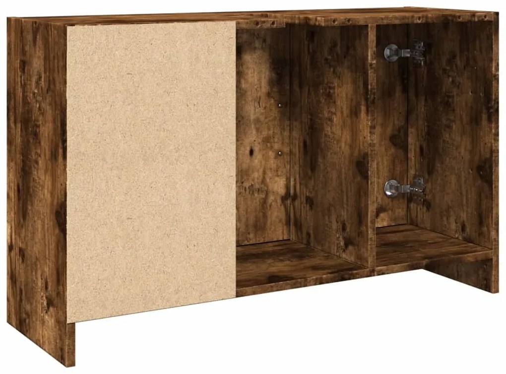 füstös tölgy színű szerelt fa mosdószekrény 90 x 29 x 55 cm