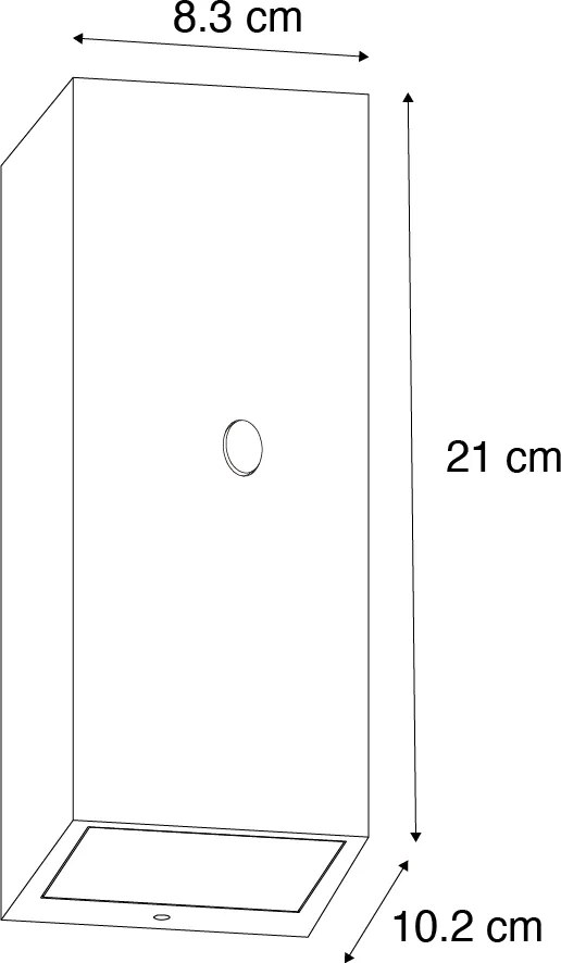 Fali lámpa rozsdabarna 2 fényű GU10 AR70 IP44 mozgásérzékelővel - Baleno