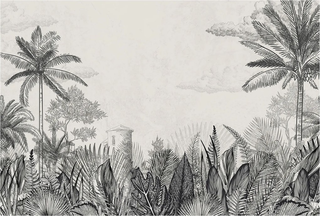 Fotótapéta Flizelin Fal a Hálószobába Trópusi táj 104x70 Ragasztó