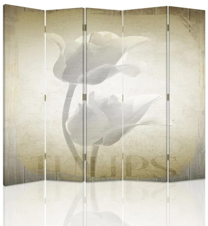 Gario Paraván Retro tulipánok Méret: 180 x 170 cm, Kivitelezés: Klasszikus paraván