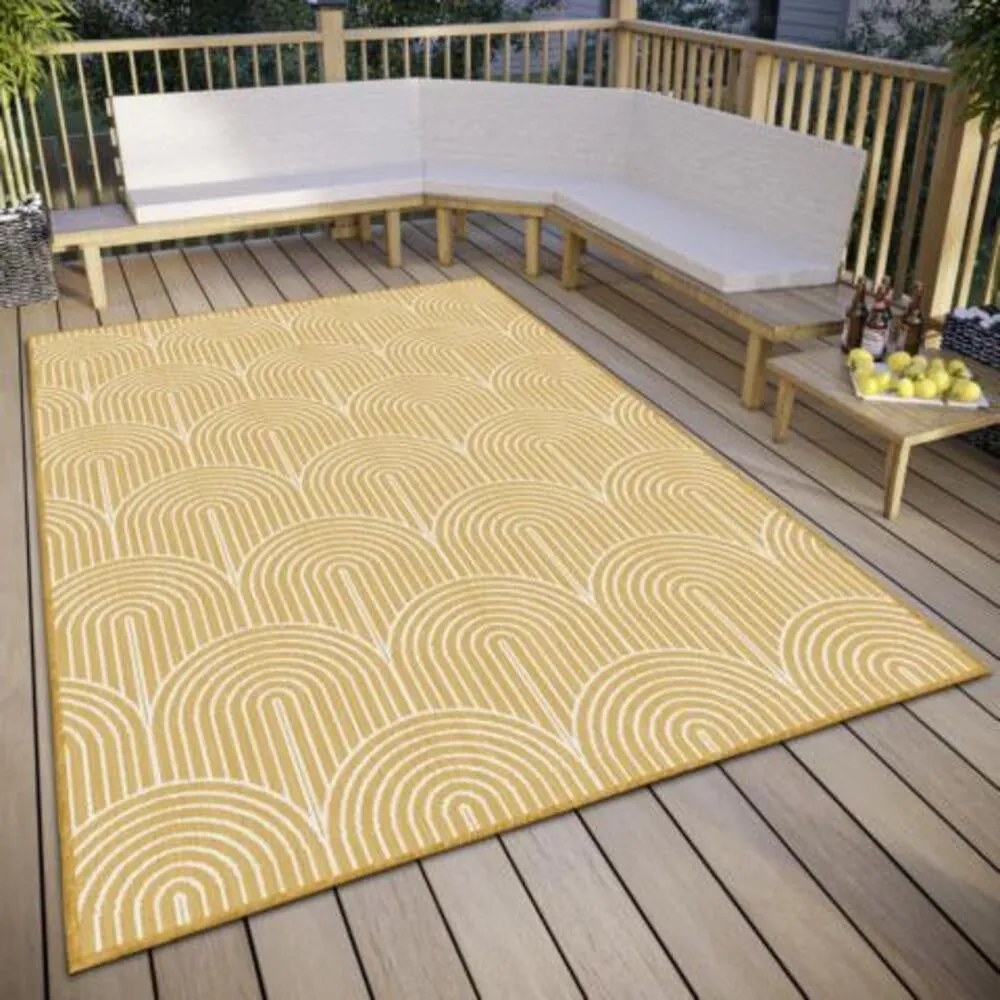 Okkersárga kültéri szőnyeg 80x150 cm Pangli Ochre – Hanse Home