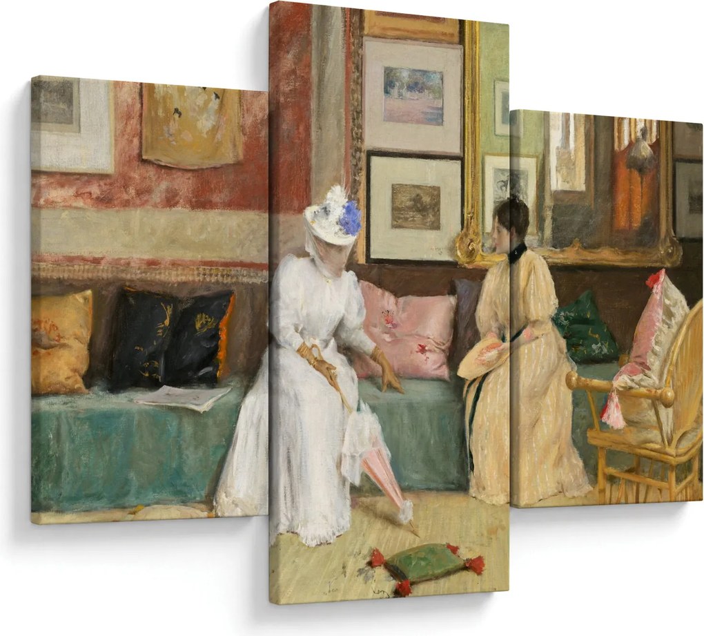 Kép - William Merritt Chase, A Friendly Call, reprodukciók (90x60 cm)