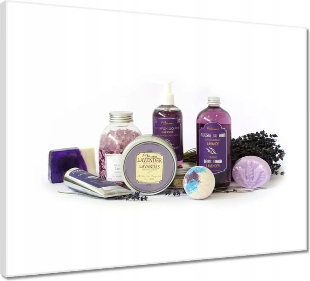 Vászonkép 50x40 Levendula kozmetikumok