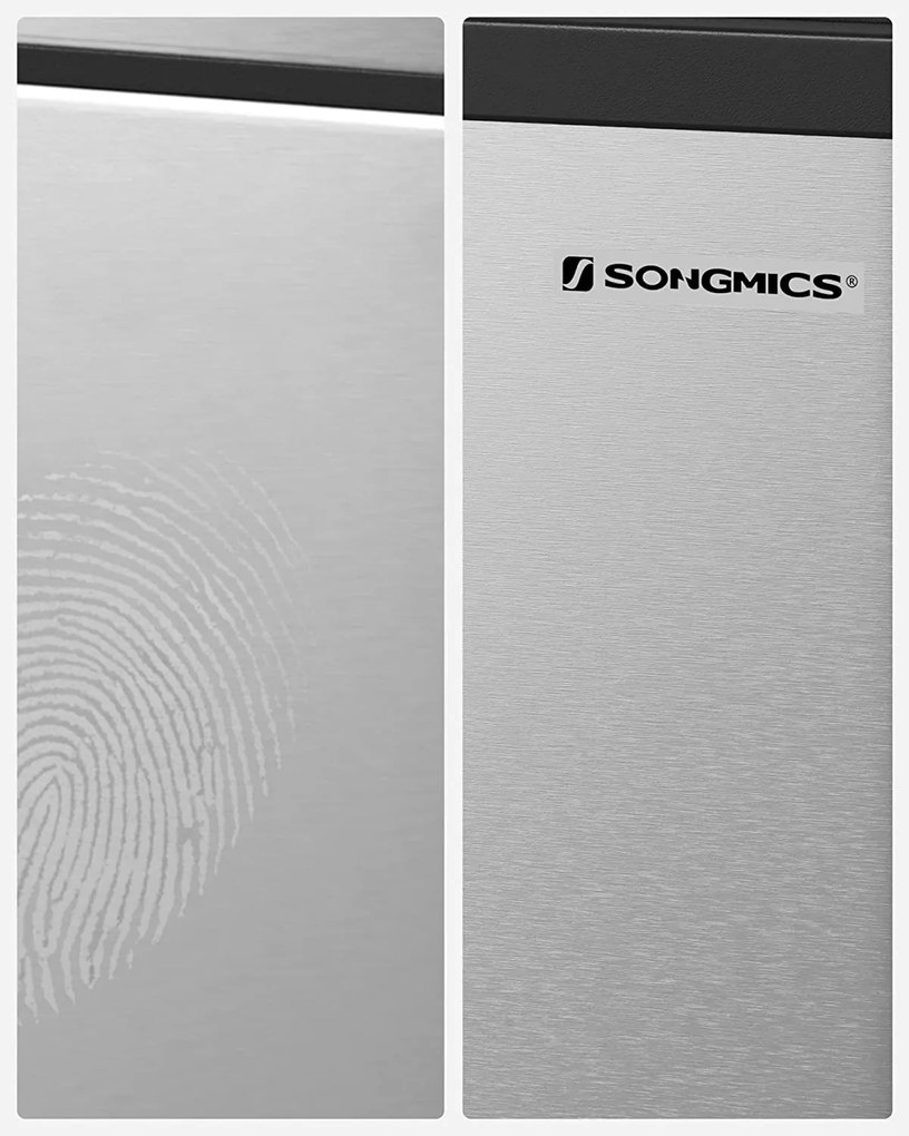 Szemétgyűjtő, szelektív hulladékgyűjtő, acél, 30 liter, 2 x 15l