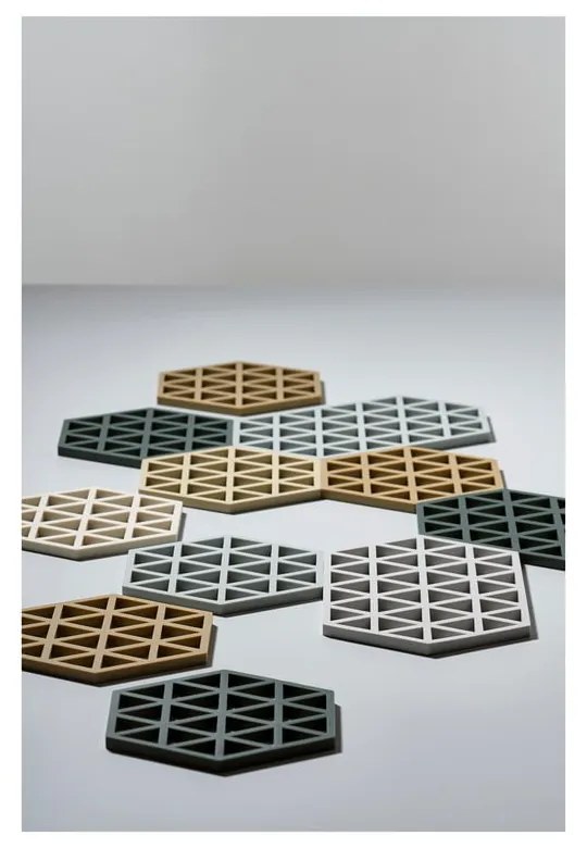 Triangles fekete szilikon edényalátét - Zone