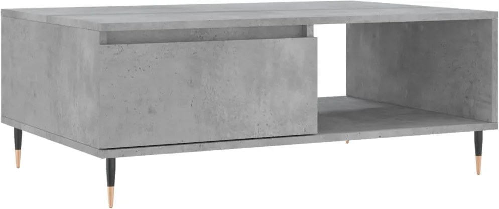vidaXL betonszürke szerelt fa dohányzóasztal 90 x 60 x 35 cm