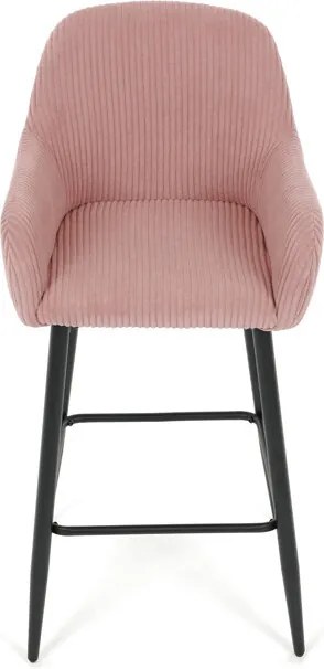 Barová židle, růžová, látka,AUB-V4009 PINK6