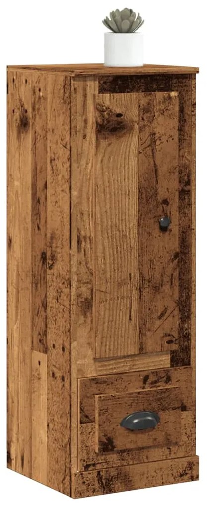 antik fa színű szerelt fa magasszekrény 36 x 35,5 x 103,5 cm