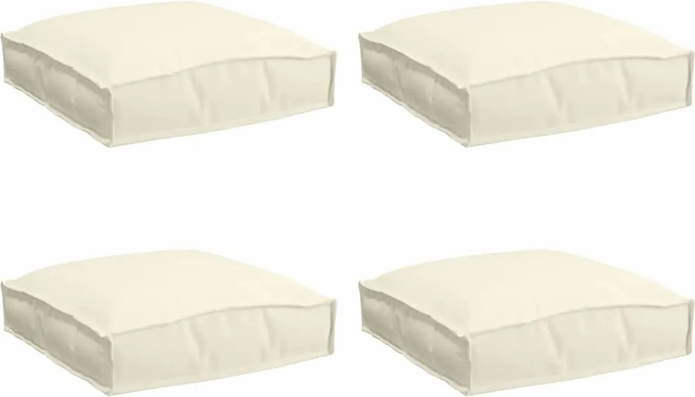 vidaXL Párna 4 pcs Krém 40 x 40 x 8 cm Oxford Szövet