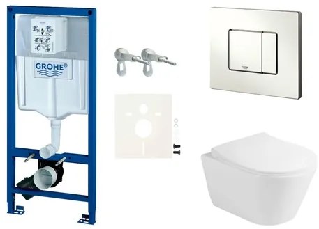 Fali WC szett GROHE előtétfalas szereléshez + Glacera Ava WC SIKOGRSAVA2S