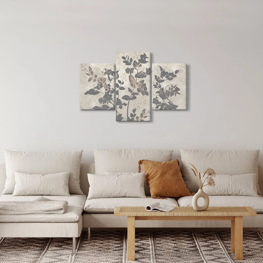 Kép - texturált levelek (90x60 cm)