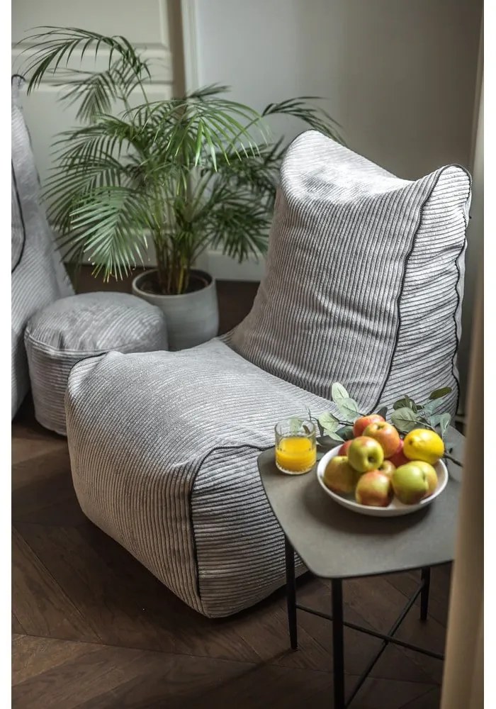 Barna kordbársony babzsákfotel Seat Lounge – SLOWDOWN