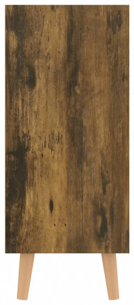 füstös tölgy színű szerelt fa tálalószekrény 90 x 30 x 72 cm