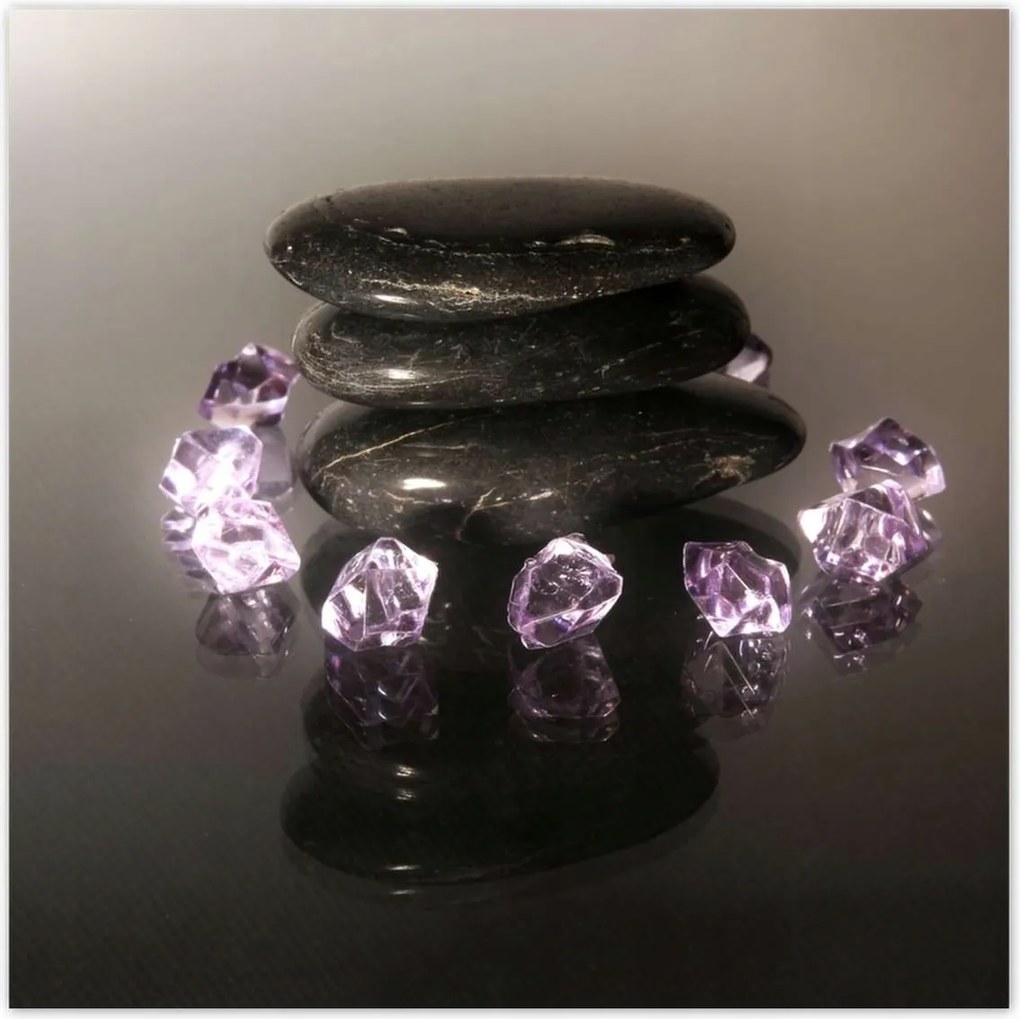 Poszterek 100x100 Lila kristályok