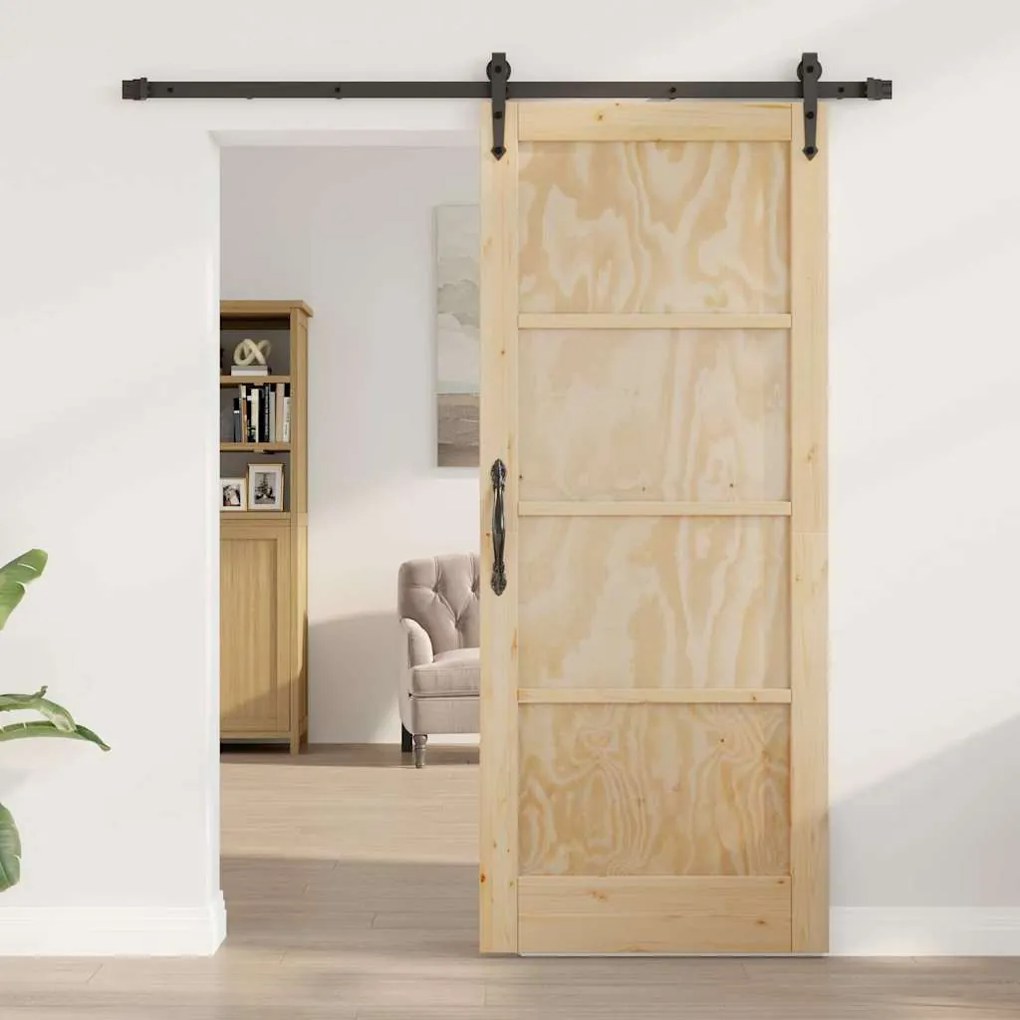 Csúszó ajtó Egyéb ORKDAL Természetes és fekete 83 x 202 cm