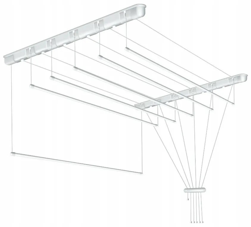 Erga Erga, mennyezeti akasztó ruhaszárításhoz 6x100 cm, fehér, ERG-SEP-10SUSSUF6PP10