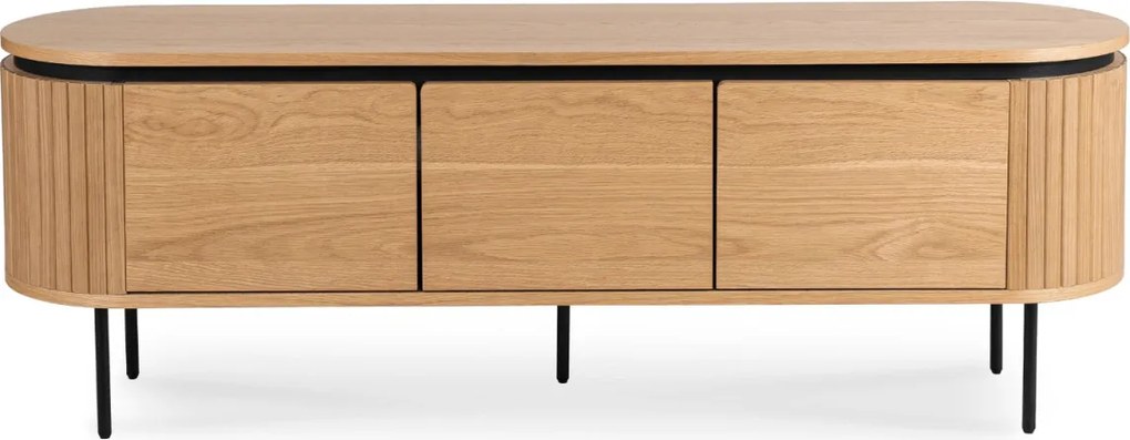 TV-szekrény 160 cm méretben, háromajtós kivitelben, tölgy színben BECK