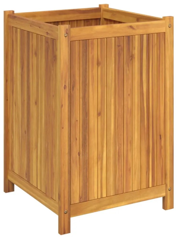tömör akácfa kerti virágtartó béléssel 50 x 50 x 75 cm