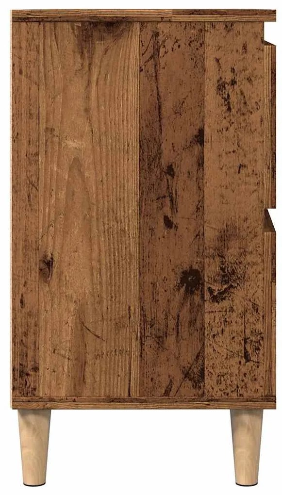 antik fa színű szerelt fa mosdószekrény 80 x 33 x 60 cm