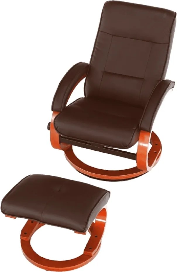 Relaxáló állítható fotel, sötétbarna, RYAN