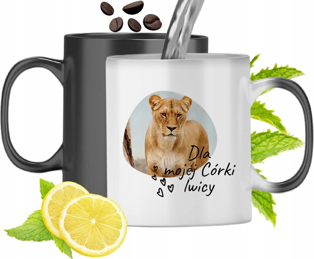 Mágikus Bögre Lányának Színváltós, fényképes nyomattal