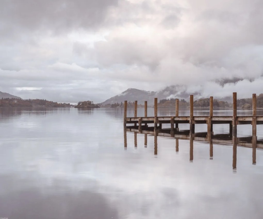 Poszter 60x50cm Móló Derwentwaterben, Assaf Frank