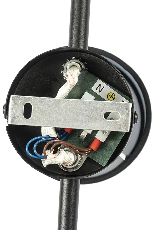 Modern mennyezeti lámpa fekete 3-lámpás - Hetta