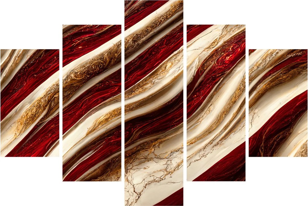 Kép - Arany - fehér textúra (150x105 cm)