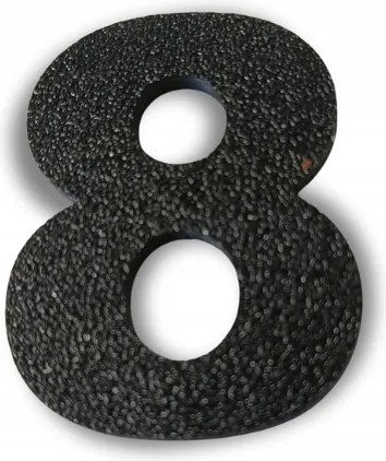 Számjegy 8 3D házanként 20 cm épületszám házszám épületszám
