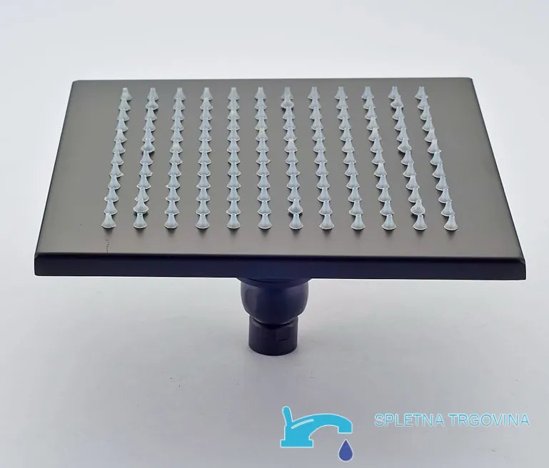 Zuhanyrendszer EYN PT50089 falba süllyesztett kivitelben, LED-világítással, több színváltozatban — Fekete — 20 cm