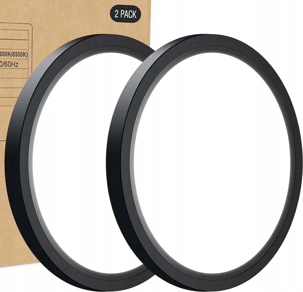 Mennyezeti lámpa plafon led 18cm fekete 15W 2 db