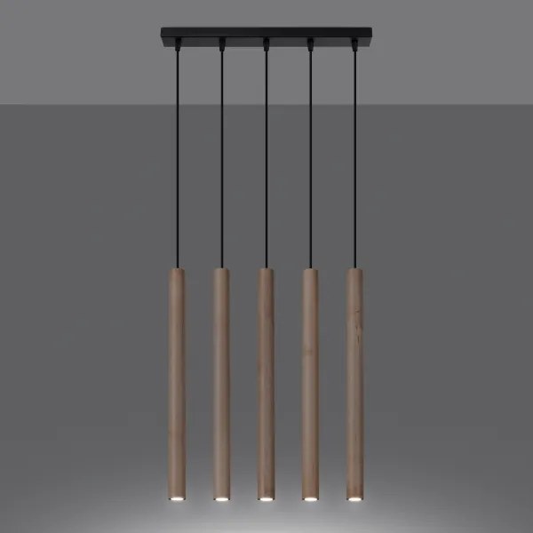 Sollux SL.1269 - Csillár zsinóron PASTELO 5xG9/8W/230V fa