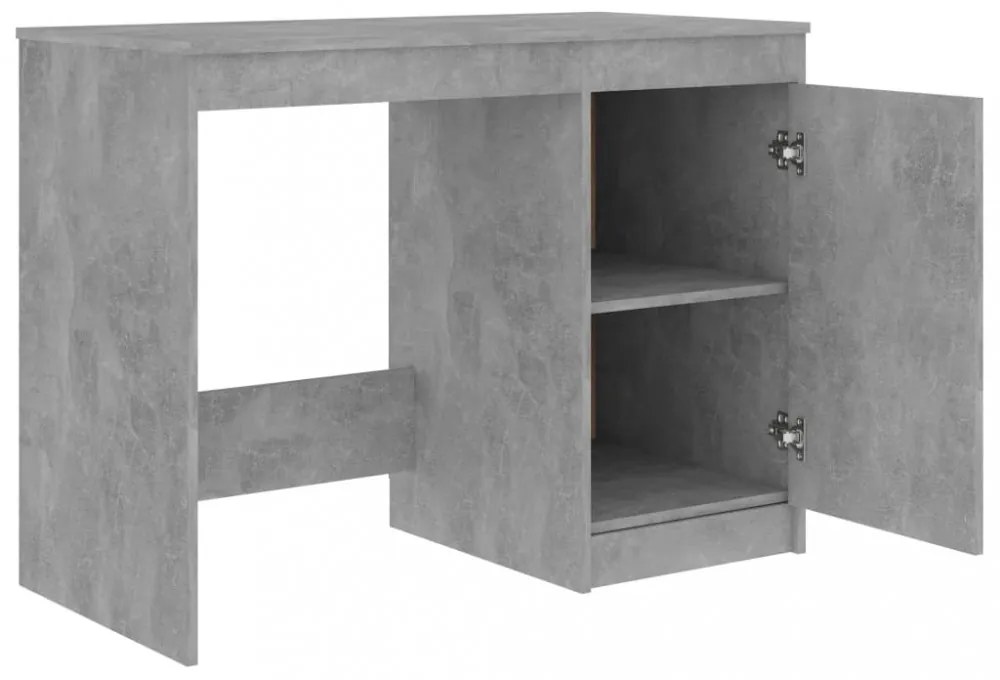 betonszürke szerelt fa íróasztal 140 x 50 x 76 cm