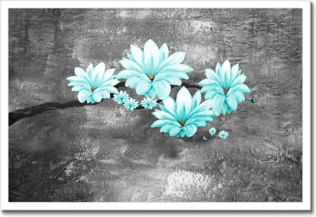 Poszter keretben 60x40 Türkiz magnólia