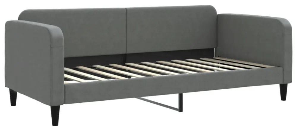 sötétszürke szövet kanapéágy 90 x 200 cm