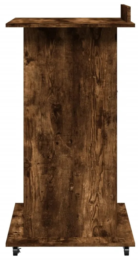 szerelt fa állópult kerékkel és fiókkal 55 x 55 x 107 cm