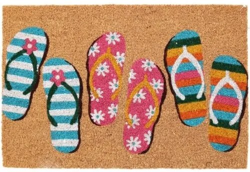 Flip flops kókusz lábtörlő, 39 x 59 cm