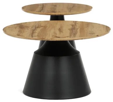 Dohányzóasztal 70×70 cm, MDF, Artisan Tölgy. CT-F4150 ART