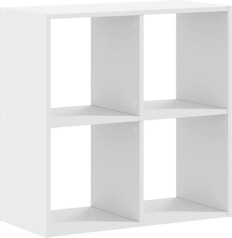 vidaXL fehér szerelt fa könyvespolc 68,5 x 32 x 68,5 cm