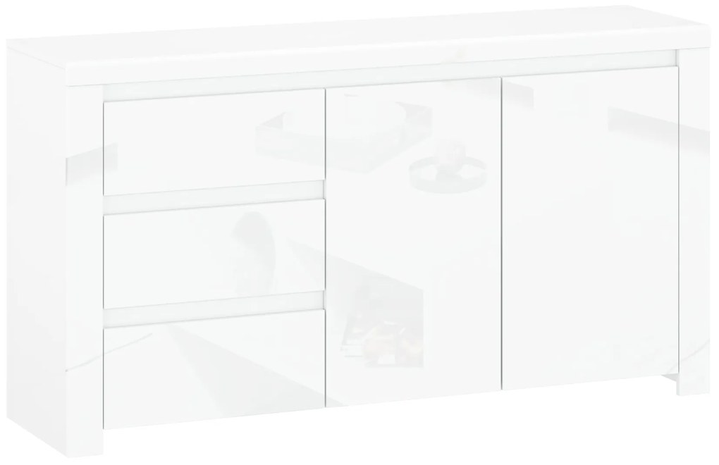 Komód Leona 2D3S (fényes fehér). 1053001